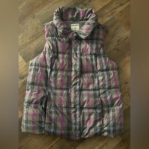 Old Navy Puffer Vest- Plaid- Size S
